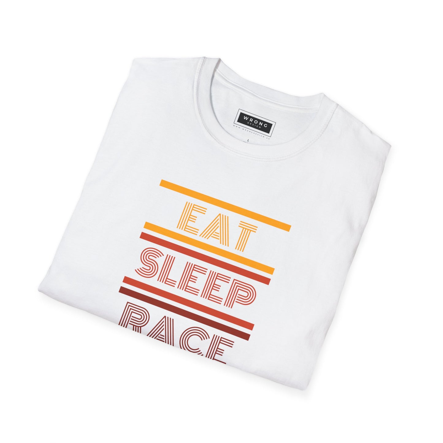 Eat, Sleep, Race, Repeat - Retro Design – Printed Graphic T-Shirt