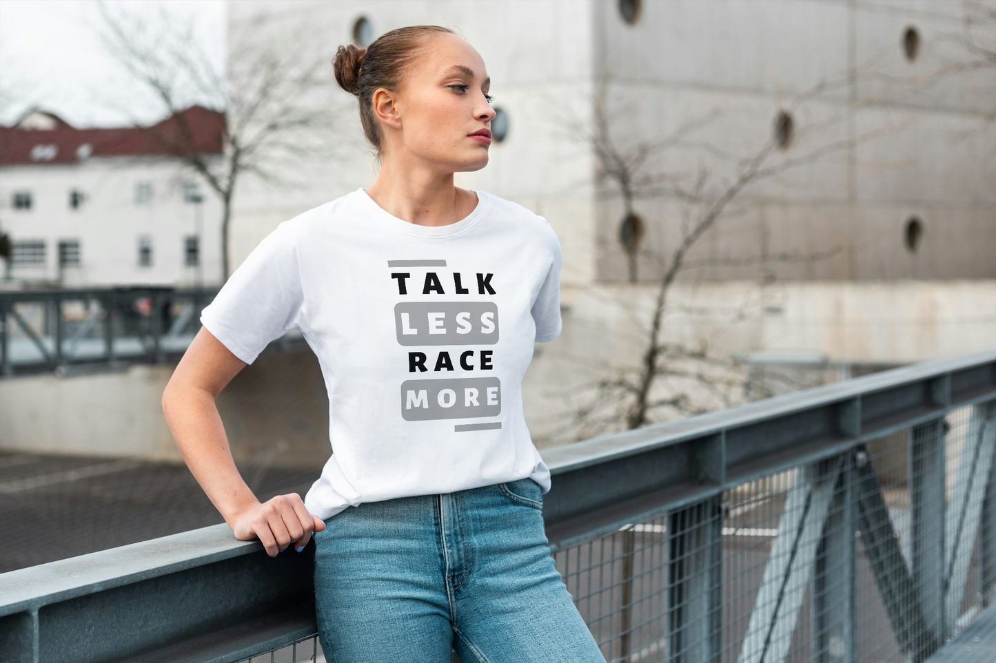 Talk Less Race More – Graphic T-Shirt