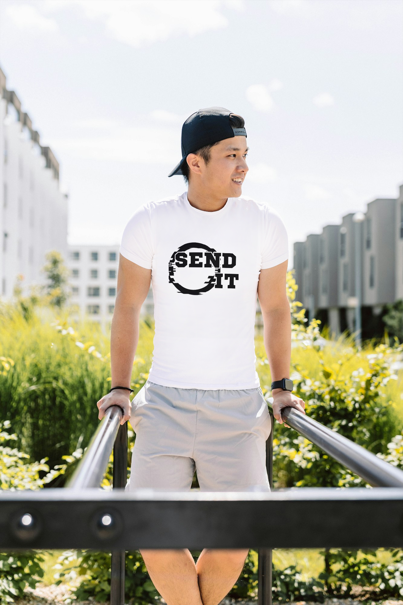 SEND IT Circle Graphic T-Shirt