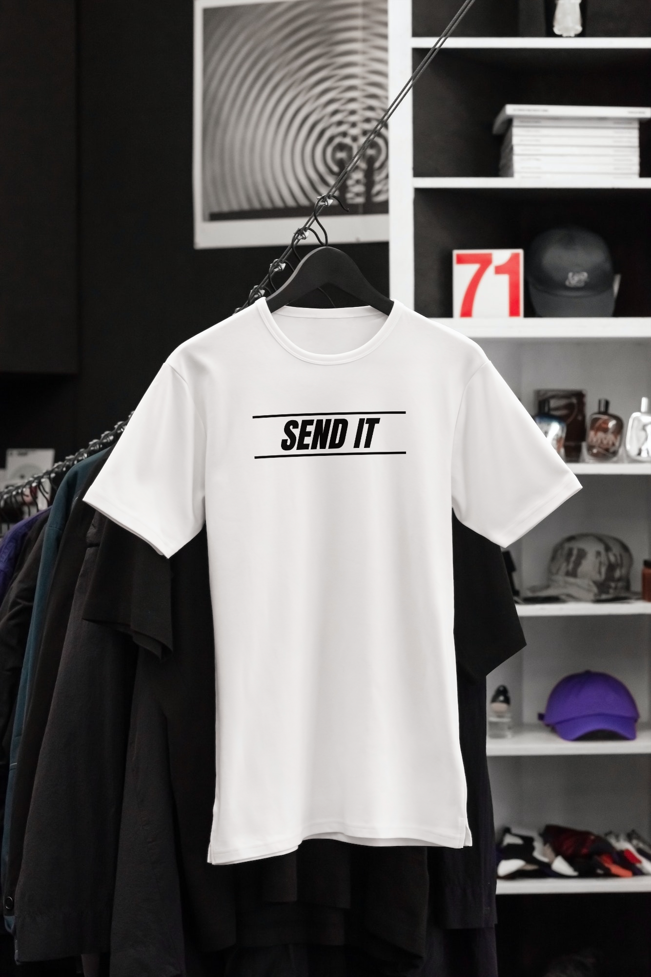 SEND IT Lines Graphic T-Shirt