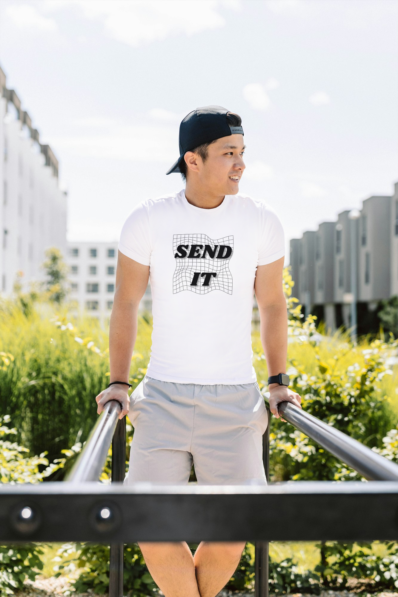 SEND IT Mesh Graphic T-Shirt