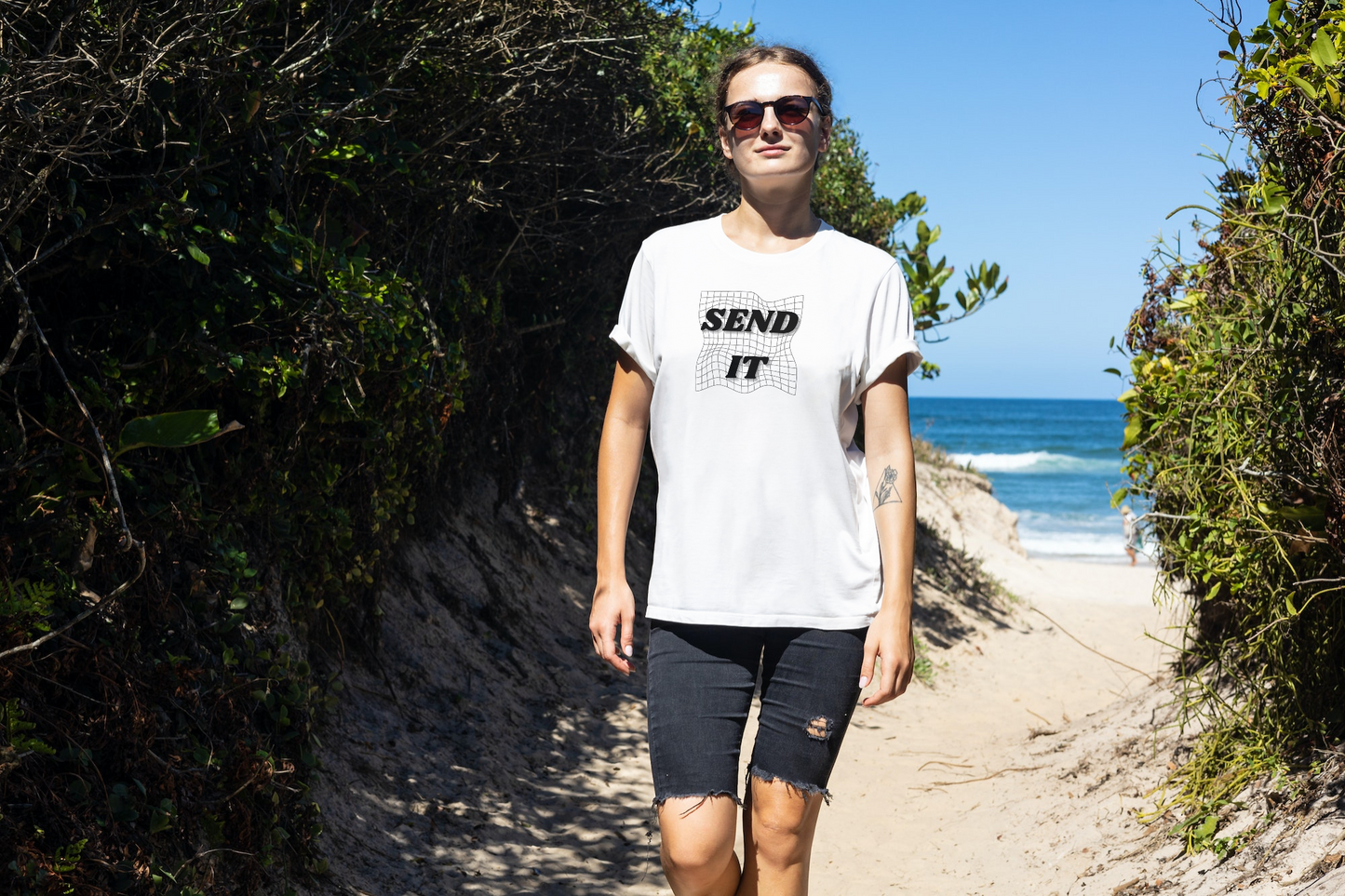 SEND IT Mesh Graphic T-Shirt